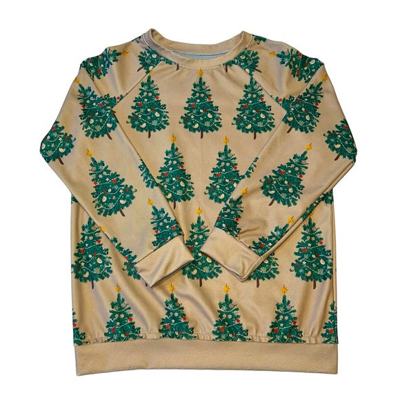 None Tops - Christmas Tree Boyfriend Sweatshirt M